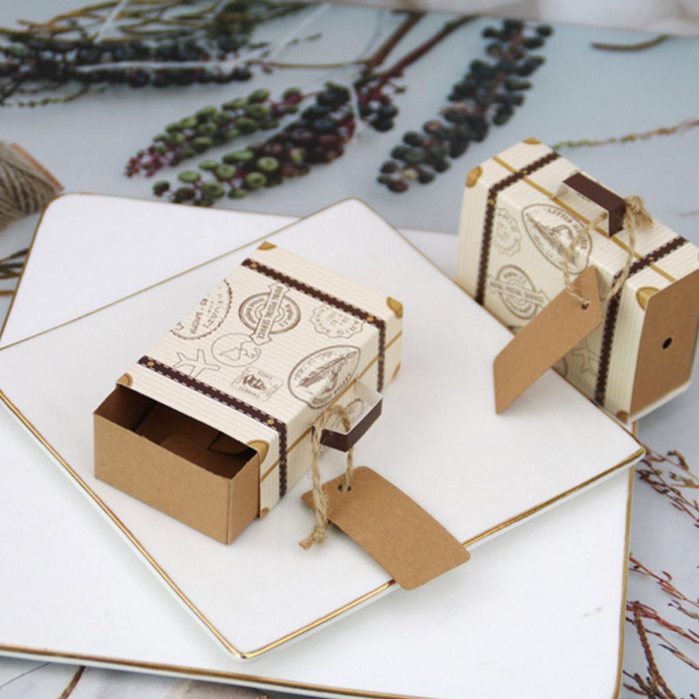 Set 50 Hộp Giấy Đựng Kẹo Hình Va Li Mini Ốp