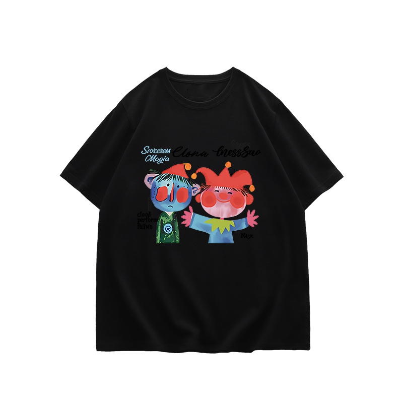 NRVP Áo Thun 100% Cotton Tay Ngắn In Họa Tiết Độc Đáo Phong Cách Hàn Quốc Cho Nữ