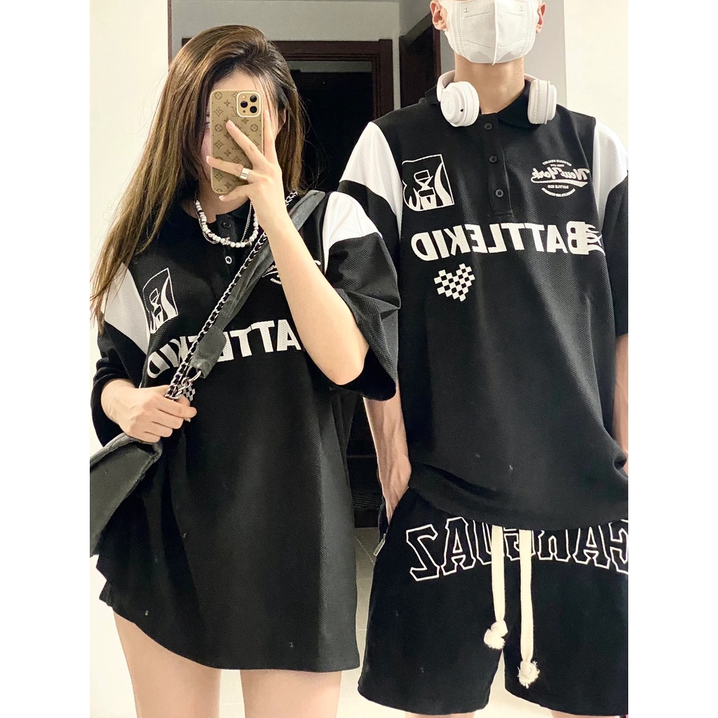 Áo Thun polo Ngắn Tay Form Rộng Phong Cách Năng Động Trẻ Trung Dành Cho Nữ