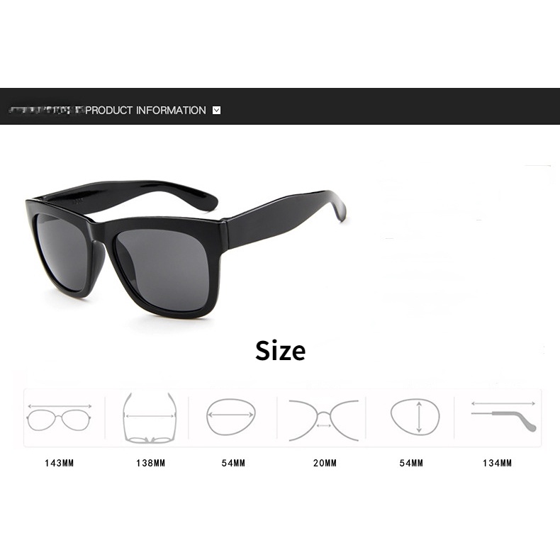 Kính Mát Gọng Vuông Phong Cách Retro Thời Trang Cho Nam Nữ