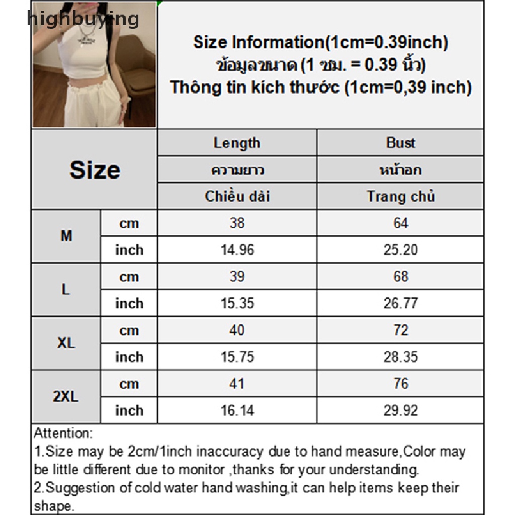 Áo Croptop Sát Nách Cổ Tròn Thêu Chữ Thời Trang Mùa Hè Cho Nữ