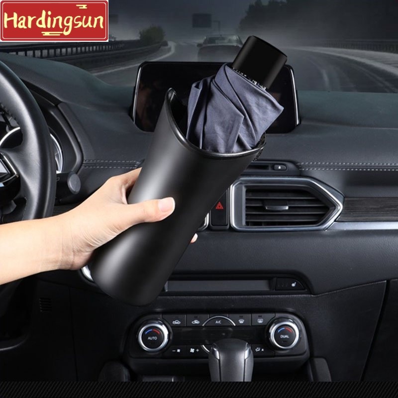Xô Đựng Dù Bằng Nhựa Màu Đen Đa Năng Kèm Móc Treo Tiện Dụng Cho Xe Hơi
