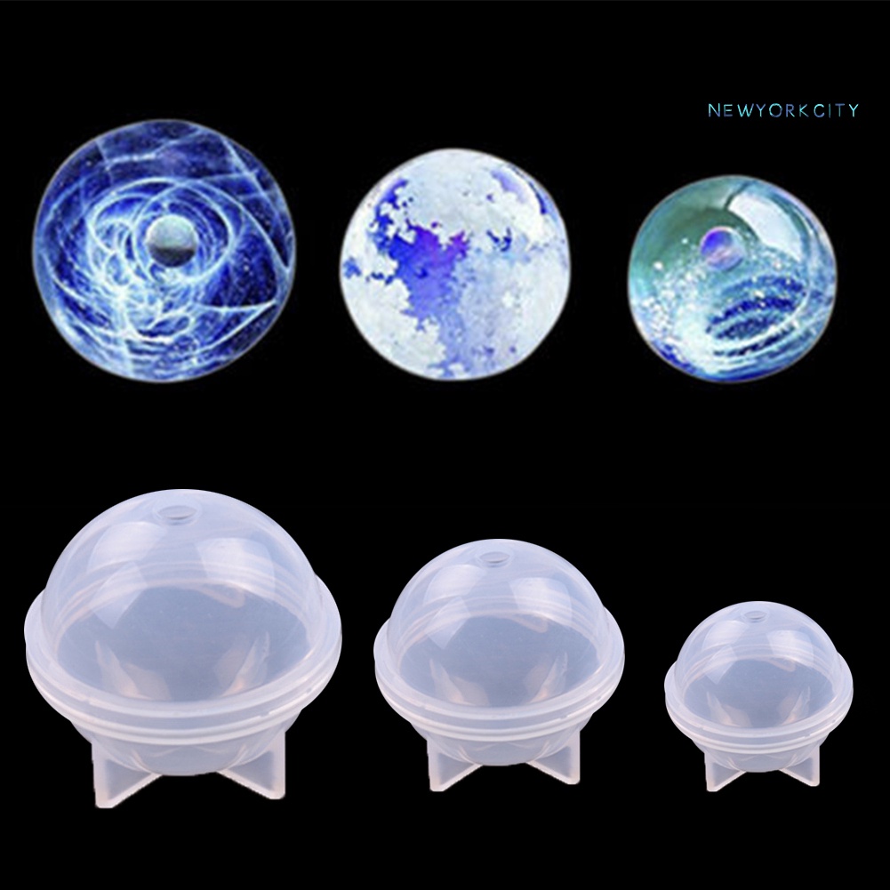 Khuôn Silicone Làm Đồ Trang Sức Hình Cầu 20 / 30 / 40 / 50 / 60mm