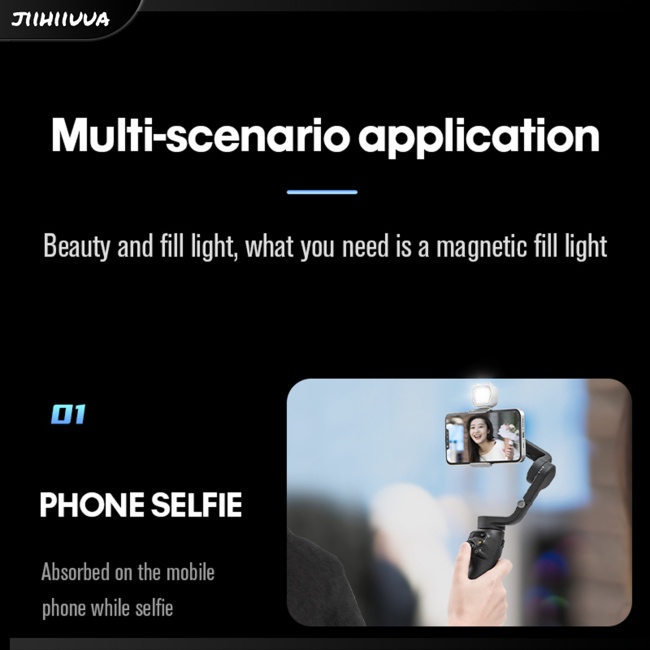 Đèn Tròn Gắn Tay Cầm Điều Chỉnh Được 3 Màu Cho Dji Om 4 / 5 / 6 / se