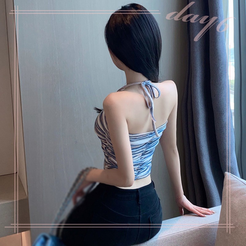 Áo Tank Top Hai Dây Họa Tiết Kẻ Sọc Phong Cách Hàn Quốc Thời Trang Cho Nữ