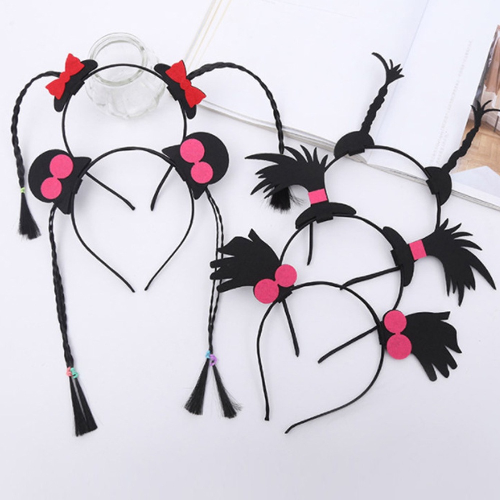 Băng Đô Kiểu Tóc Giả Thắt Bím Sáng Tạo Vui Nhộn Cho Nữ