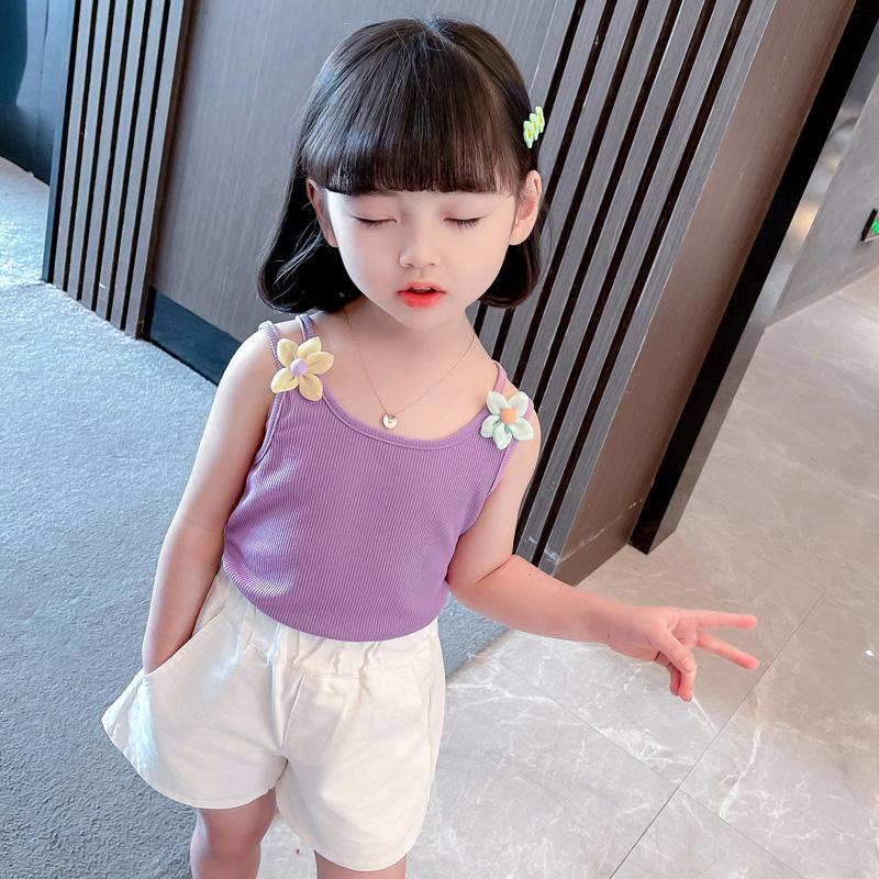 Áo Hai Dây In Hoa Màu Sắc Kẹo Ngọt Thời Trang Mùa Hè Hàn Quốc 202