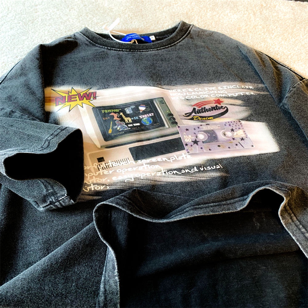 NRVP Áo Thun 100% Cotton Tay Ngắn Dáng Suông In Họa Tiết Hoạt Hình Phong Cách Hàn Quốc Cho Nữ