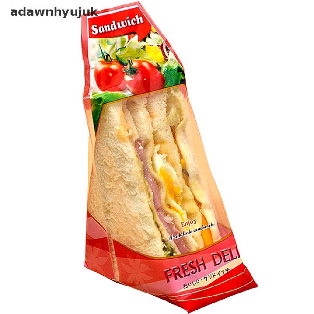 Set 100 Túi Tam Giác Trong Suốt Dày Dặn Đựng Bánh Mì / Thức Ăn