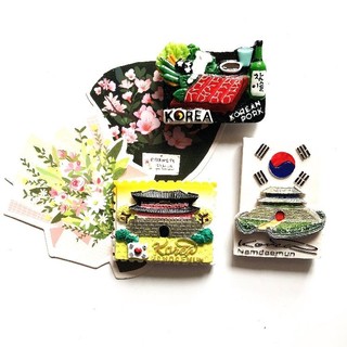 Mghome3cxqyl Đặc trưng Hàn Quốc Lưu niệm du lịch Nhãn dán tủ lạnh Tháp Seoul Đảo Jeju Điểm tham quan Hàn Quốc Gạch sành ăn ba chiều