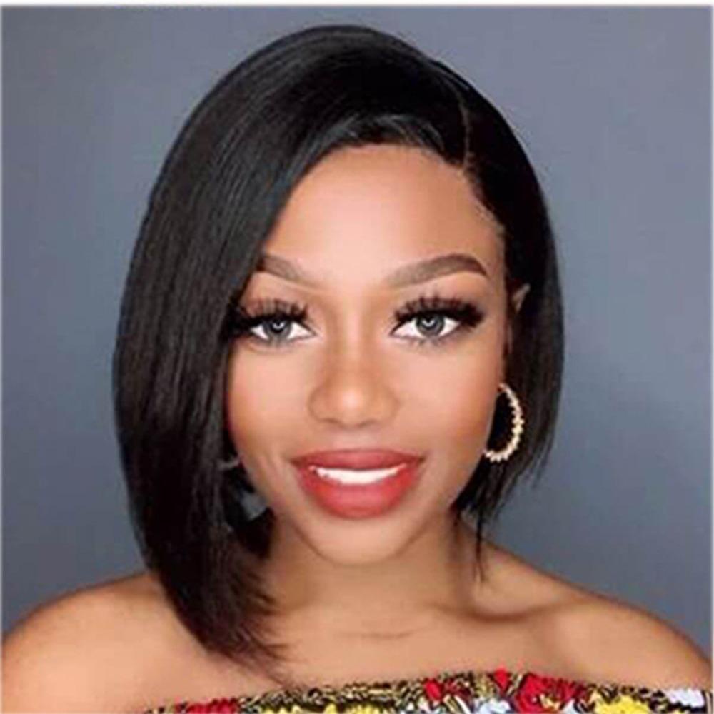 ANEMONE Tóc Giả Bob Bằng Sợi Tổng Hợp Mềm Mại Màu Nâu Đen Chịu Nhiệt Hóa Trang Cho Nữ