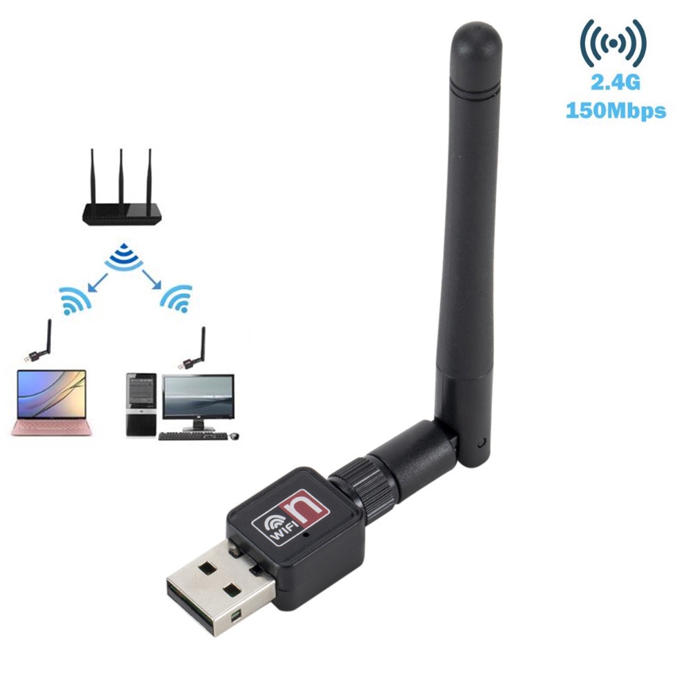 Usb Phát Wifi 150Mbps 2.4Ghz 802.11n / g / b Ethernet RTL8188 Cho PC Windows