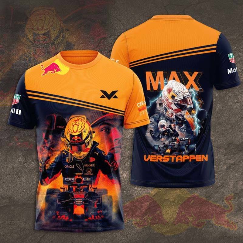 Áo Thun Thể Thao Mùa Hè Tay Cộc Plus Size YS3 SY3 Max Verstapen Red Bull F1