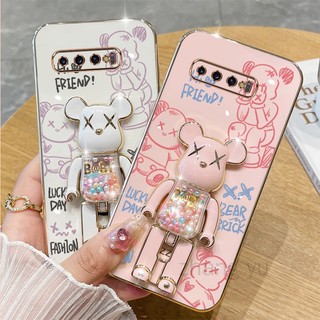 Ốp lưng Samsung S8 S9 S10 Samsung s8 s9 s10 plus TPU 3D Giá đỡ gấu bạo lực vỏ điện thoại di động Trường hợp siêu mỏng mạ mềm Trường hợp chống sốc 3D Ốp Điện Samsung S8 S9 S10 Samsung s8 s9 s10 plus