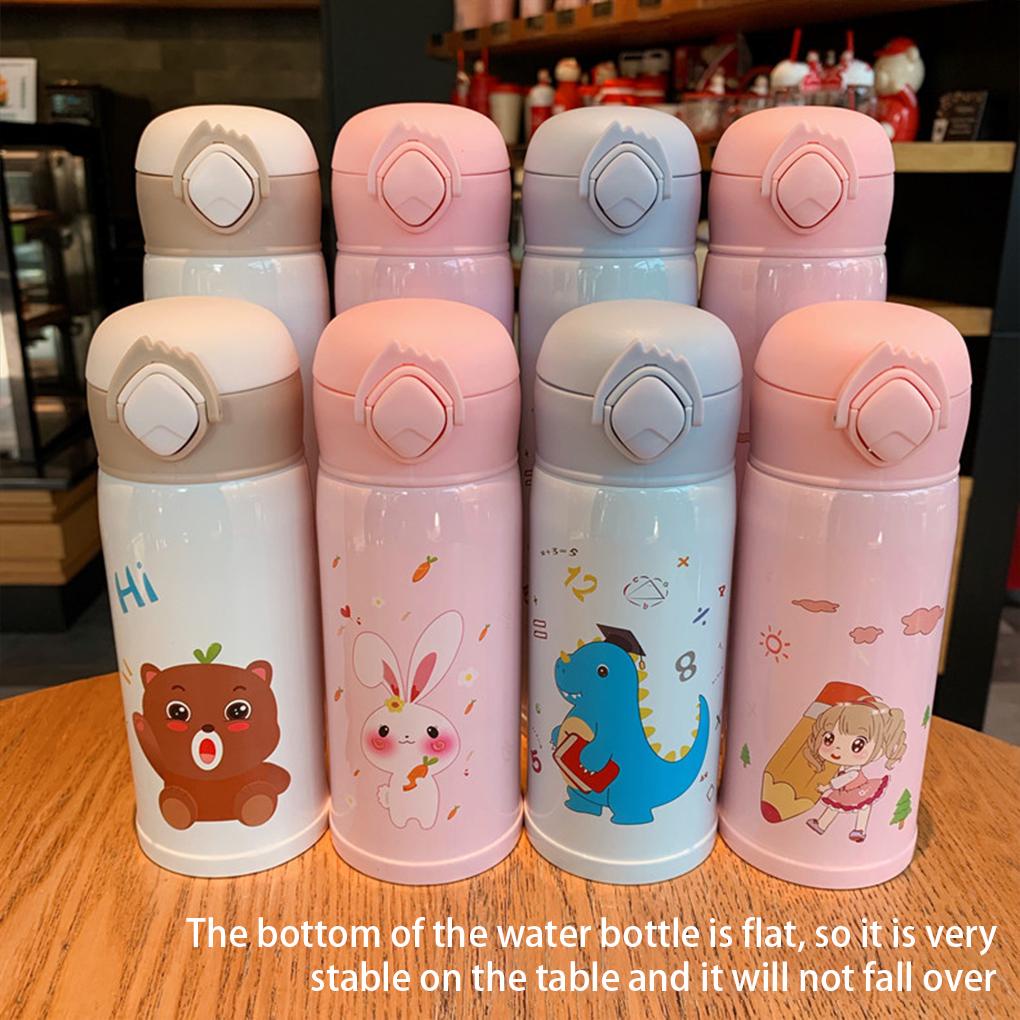 Bình Nước Giữ Nhiệt Bằng Thép Không Gỉ Họa Tiết Hoạt Hình Sáng Tạo