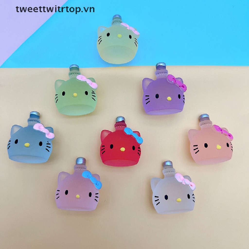 Trtop Set 5 Tượng Mèo Hello Kitty Mini Dạ Quang Phát Sáng Trong Bóng Tối Trang Trí Tiểu Cảnh Craf VN