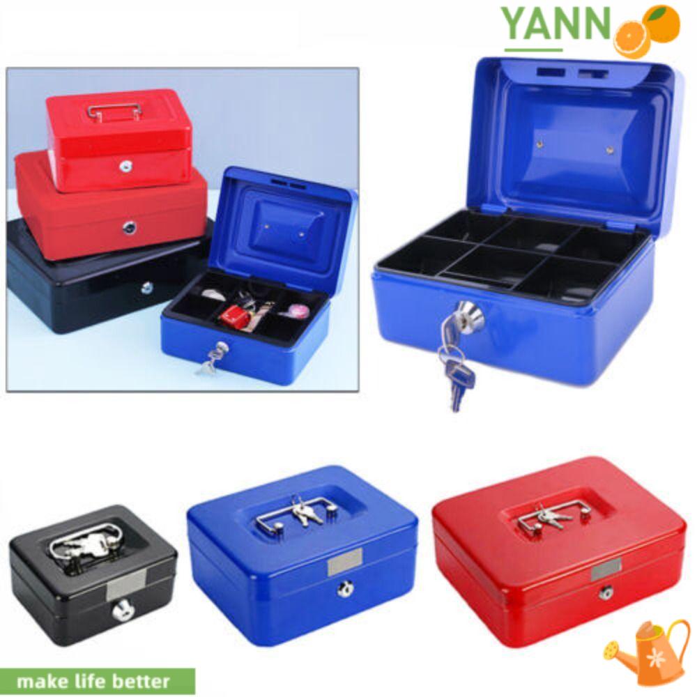 Yan1 Hộp Đựng Tiền Tiết Kiệm Bằng Thép Thiếc Có Khóa An Toàn Cho Nhà Ở