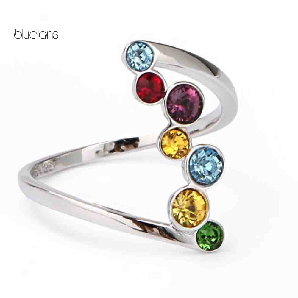 Nhẫn Đính Đá Nhiều Màu Thời Trang Cho Nữ