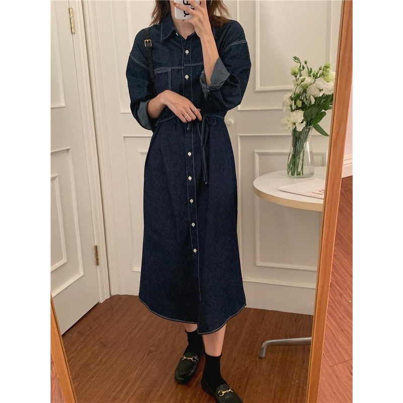 Đầm jean dáng suông Xiny D2823