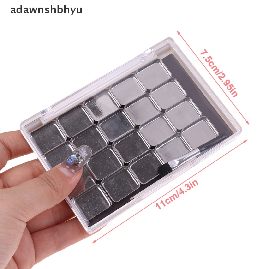 1 Bảng Phấn Trang Điểm adawnshbhyu Từ Tính DIY Kèm 20 Đĩa Sắt Và Cọ Tiện Dụng