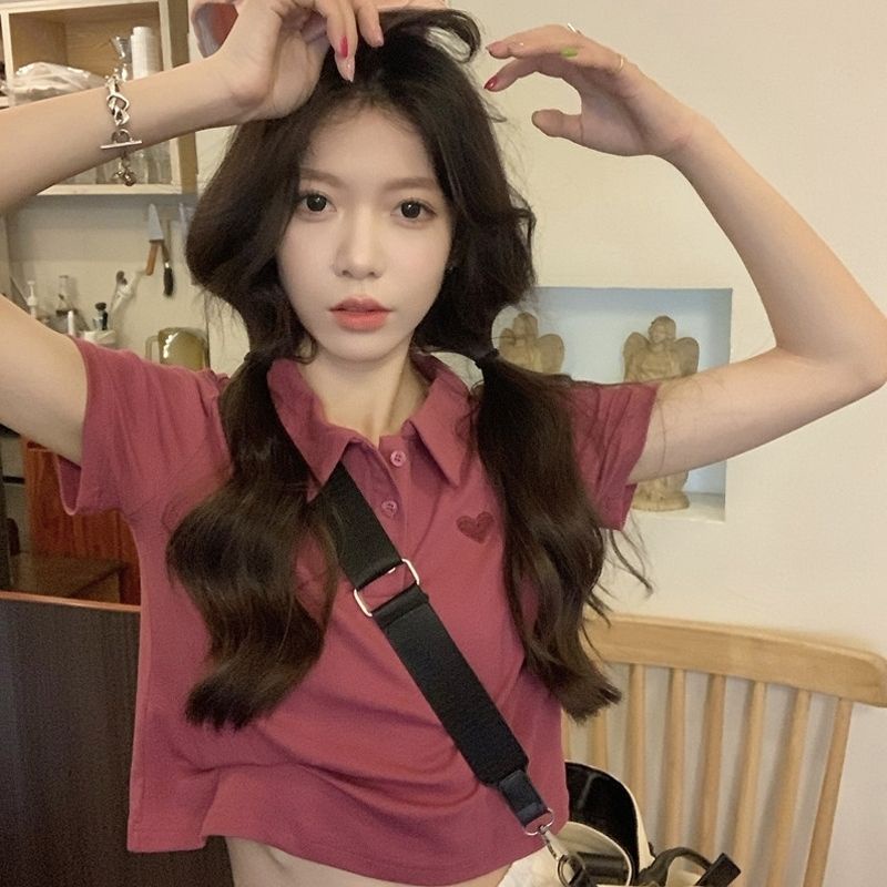 Áo Thun Tay Ngắn Cổ polo Phong Cách Hàn Quốc Thời Trang Mùa Hè 2023 Mới Cho Nữ