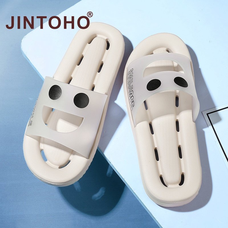 Dép Đi Biển Chống Trượt Hình Mặt Cười Thời Trang Mùa Hè 2023 Cho Cặp Đôi