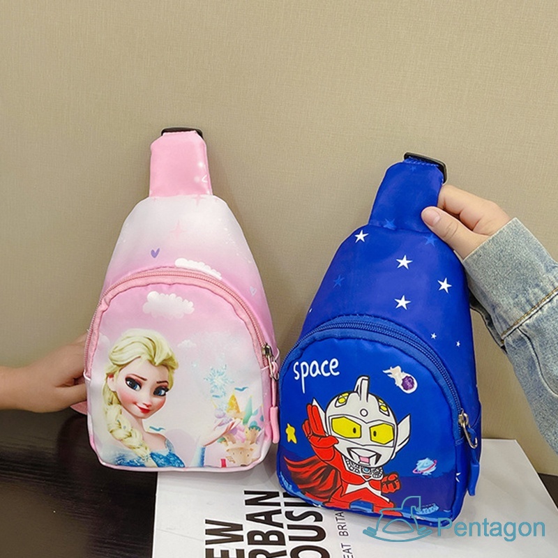 Túi Đeo Chéo Ngực Nhỏ Gọn In Họa Tiết Hoạt Hình Thời Trang Cho Bé