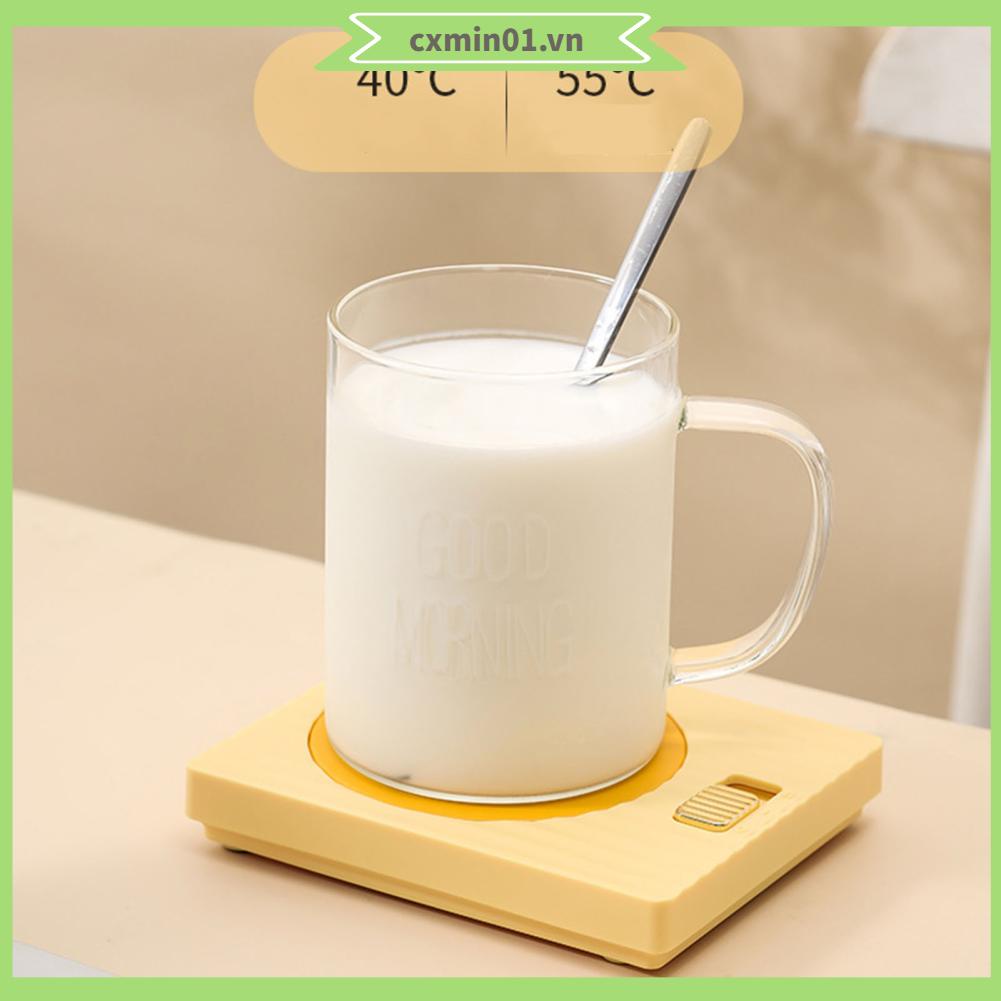 ▲ Bộ Đế Hâm Nóng Coaster & Cốc Thìa Giữ Thiệt Độ Ổn Định, Làm Nóng Sữa, Trà, Cà Phê, Nước, Làm Ấm Mọi Chất Liệu