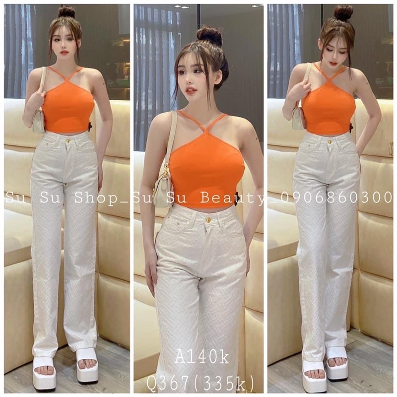 áo croptop yếm thun borip thun siêu đẹp ạ ( hình thật 100%)alohashop91