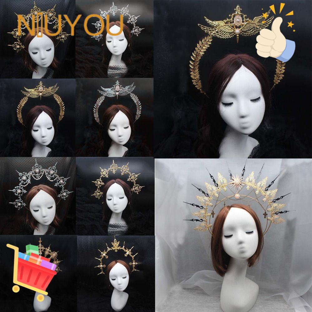 Bộ Nguyên Liệu Vương Miện Tự Làm NIUYOU|Trâm Cài Tóc Cô Dâu Phong Cách Vintage