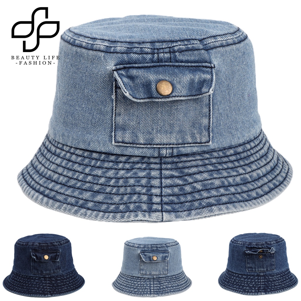 Nón Tai Bèo Denim Chống Nắng Siêu Nhẹ Có Túi Thời Trang Cho Cuộc Sống Hàng Ngày