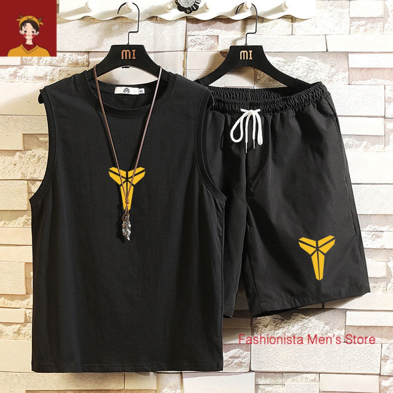 Bộ Đồ Thể Thao Áo Thun Ba Lỗ + Quần Lửng Kobe Thời Trang Mùa Hè Cho Nam