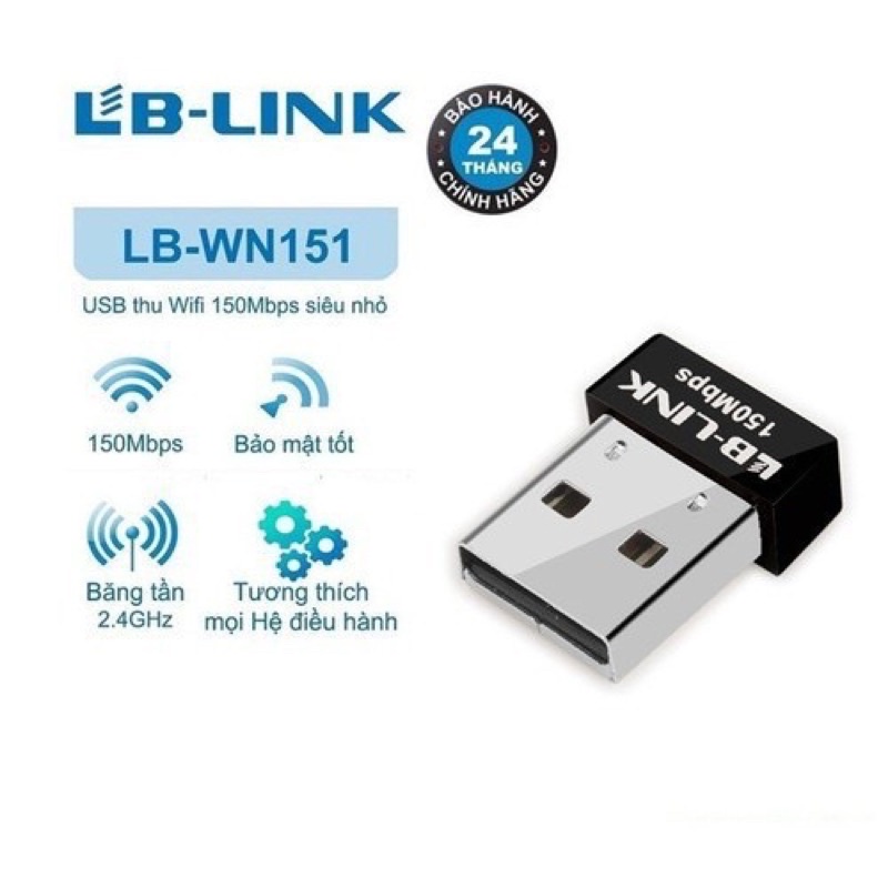 Usb thu wifi LB-LINK BL-WN151 giá rẻ, Thiết Bị Thu wifi cho pc, laptop, USB bắt sóng wifi đa năng.