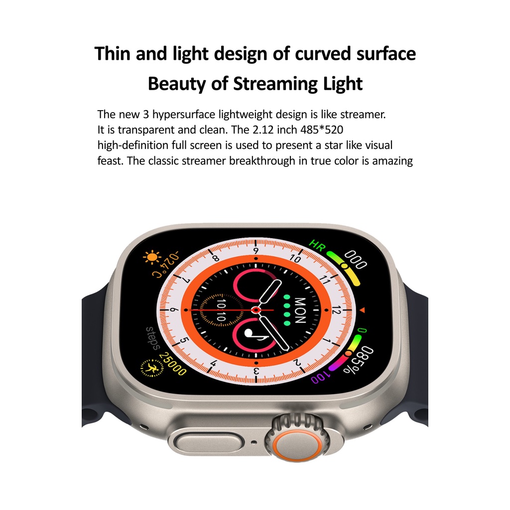 Đồng Hồ Thông Minh AMOLED 2.12 "Màn Hình HD NFC Hi-Fi Hỗ Trợ Gọi Điện Thoại Thông Minh HK8 Pro Max Ultra 2023