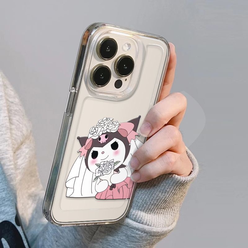 ✅Ốp Điện Thoại Mềm Trong Suốt In Hình Kuromi Baku Cho iPhone 14Promax 13 / 12 / 11 xr 7 / 8pins