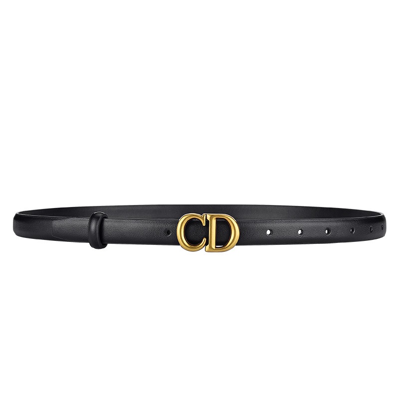 DIOR hai lớp da bò thắt lưng nhỏ chiều rộng 1.8cm trăm áo sơ mi quần jeans trang trí cho các cô gái thời trang