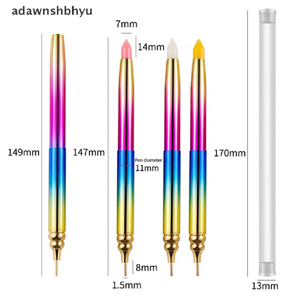 Bút Chấm Bi Hai Đầu Xoay Đính Đá Trang Trí Móng Nghệ Thuật