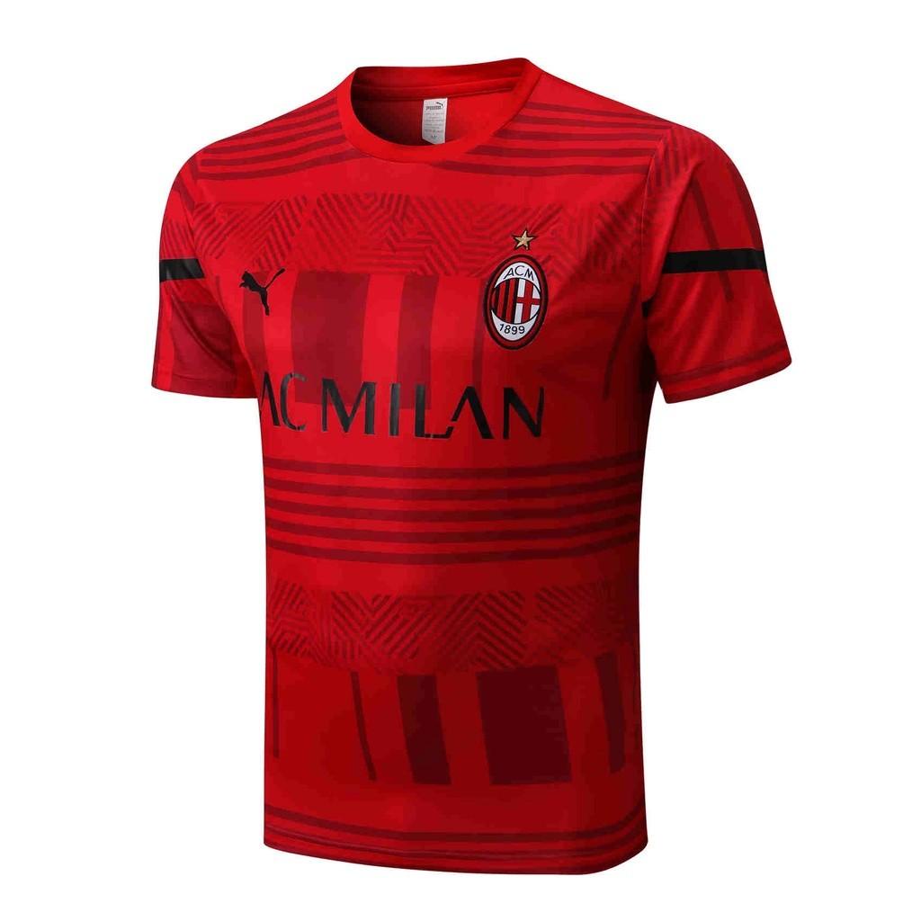 Áo Thun Đá Banh Tay Ngắn In Số 22 / 23 Đội Tuyển Ac Milan