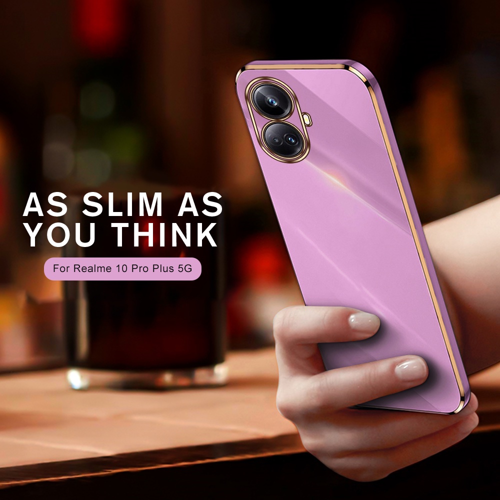 Ốp Điện Thoại Silicon Mạ Viền Chống Sốc Cho Oppo Realme 10 Pro + 5G Realme10 4G Realmi 10Pro Plus Realme10Pro