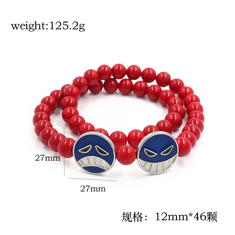 Vòng cổ Kim Loại Mặt Hình Anime Pirate King 'S Peripheral Luffy Ace Đa Năng Thời Trang Cho Nam Và Nữ