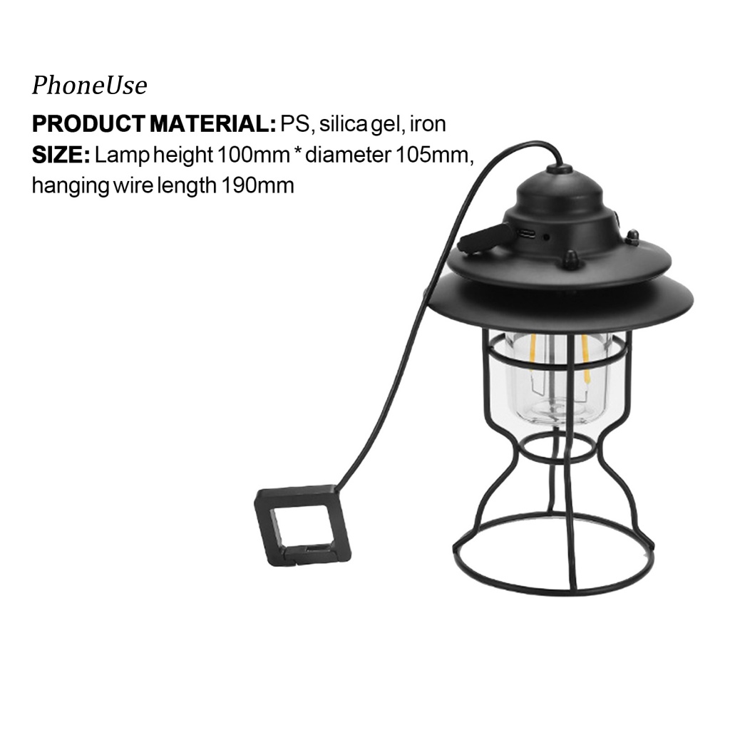 Đèn Treo Bằng PU Chống Nước IP44 Hai Chế Độ Sáng Tiện Dụng Cho Hoạt Động Ngoài Trời