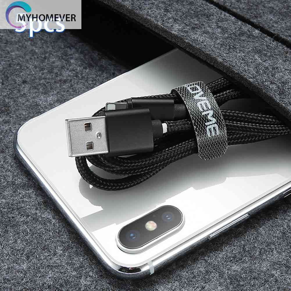 Floveme Set 5 Dây Quấn Gọn Gàng Cáp Tai Nghe USB 14cm