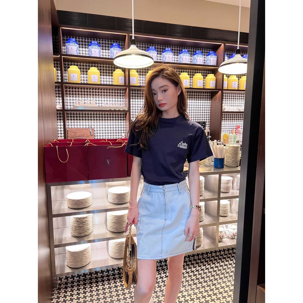 Áo Thun Tay Ngắn In Hình Trái Tim + Dây Treo Thời Trang Cho Cặp Đôi L1V