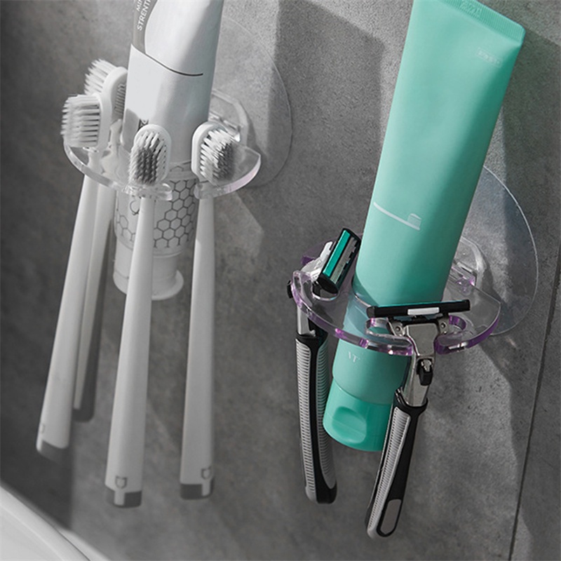 1 Giá Đỡ Bàn Chải Đánh Răng / Kem Đánh Răng Tiện Dụng Cho Phòng Tắm