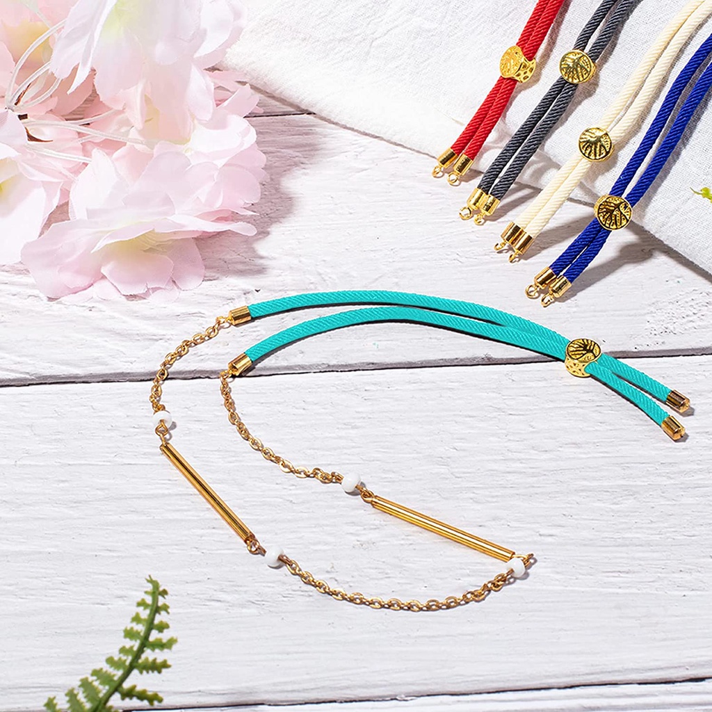 Set 1-2 Vòng Tay Dây Nylon Mạ Vàng 18K Không Chứa Niken Và Chì