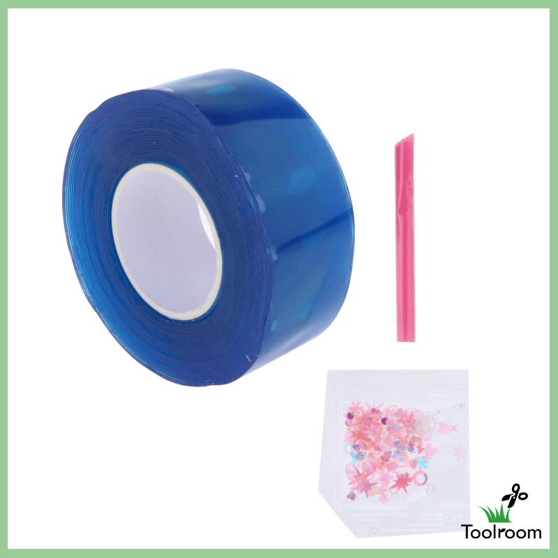 [Toolroom] Cuộn Băng Keo Hai Mặt Đính Kim Sa Mạnh Mẽ Đa Năng Gắn Bong Bóng Trang Trí