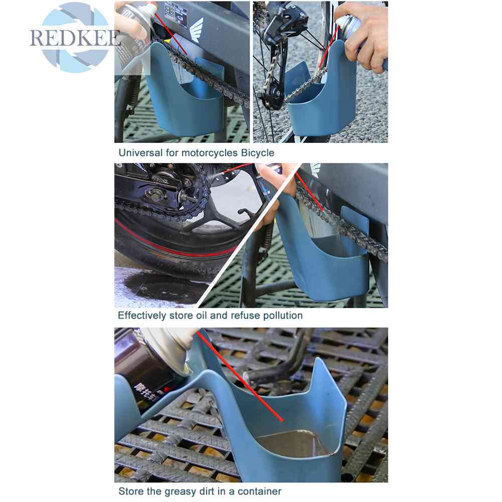 Hộp Đựng Dầu Làm Sạch Xe Đạp / Mô Tô Chống Văng Tiện Dụng