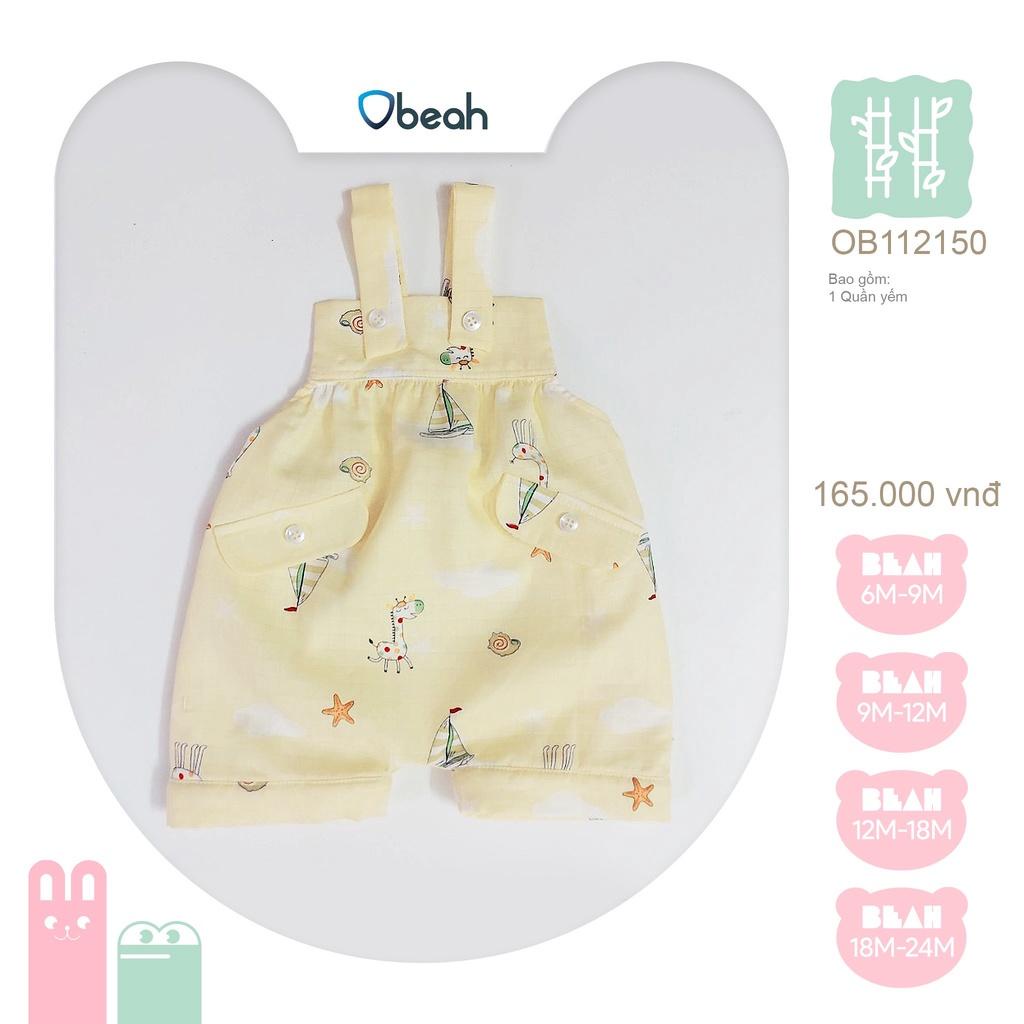 Set Body Yếm Liền Thân Obeah Cho Bé Từ 0-18m, Chất Liệu Sợi Tre Cao Cấp Mềm Mịn và Thấm Hút Tốt OB112150