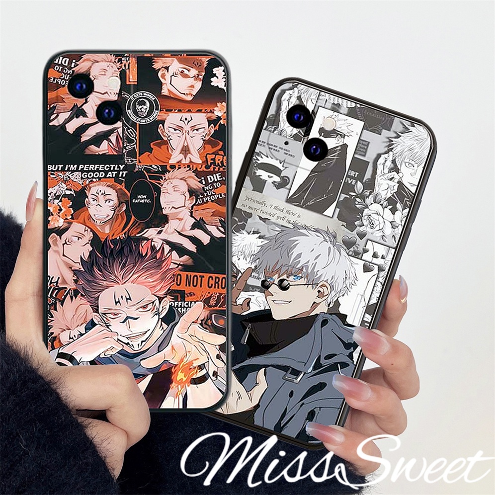 Compatible For iPhone 14 13 12 11 Pro Max X XR Xs Max 8 7 6 6s Plus SE 2020 Jujutsu Kaisen Gojo Satoru Ryomen Sukuna TPU Soft Protective Phone Case