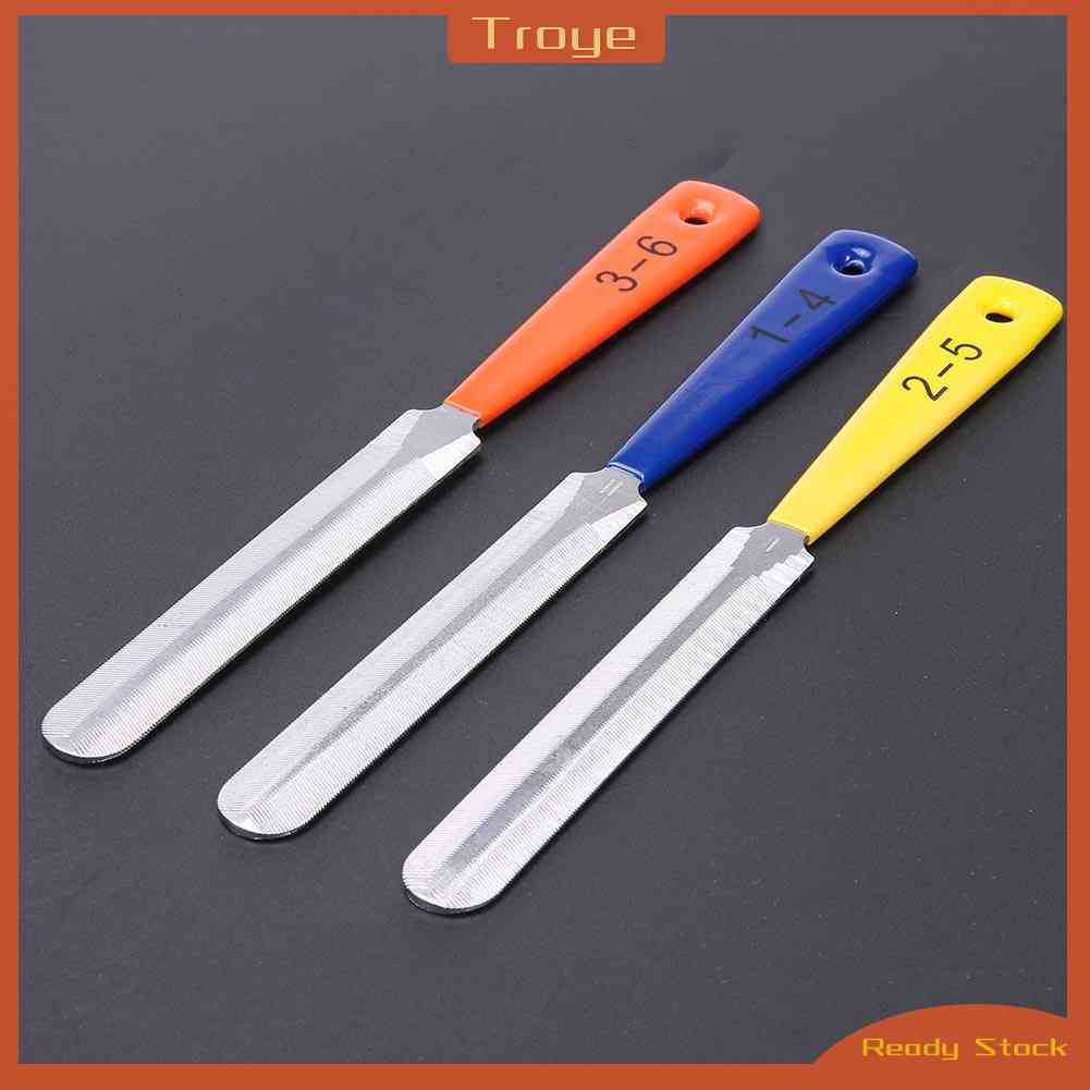 ❀ troye ❀  3pcs/Set Guitar Nut Files Fret Crowning Slot Filing Luthier Repair Tool Kit For Stringed Instruments Guitar